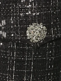 Sequin Tweed Mini Skirt