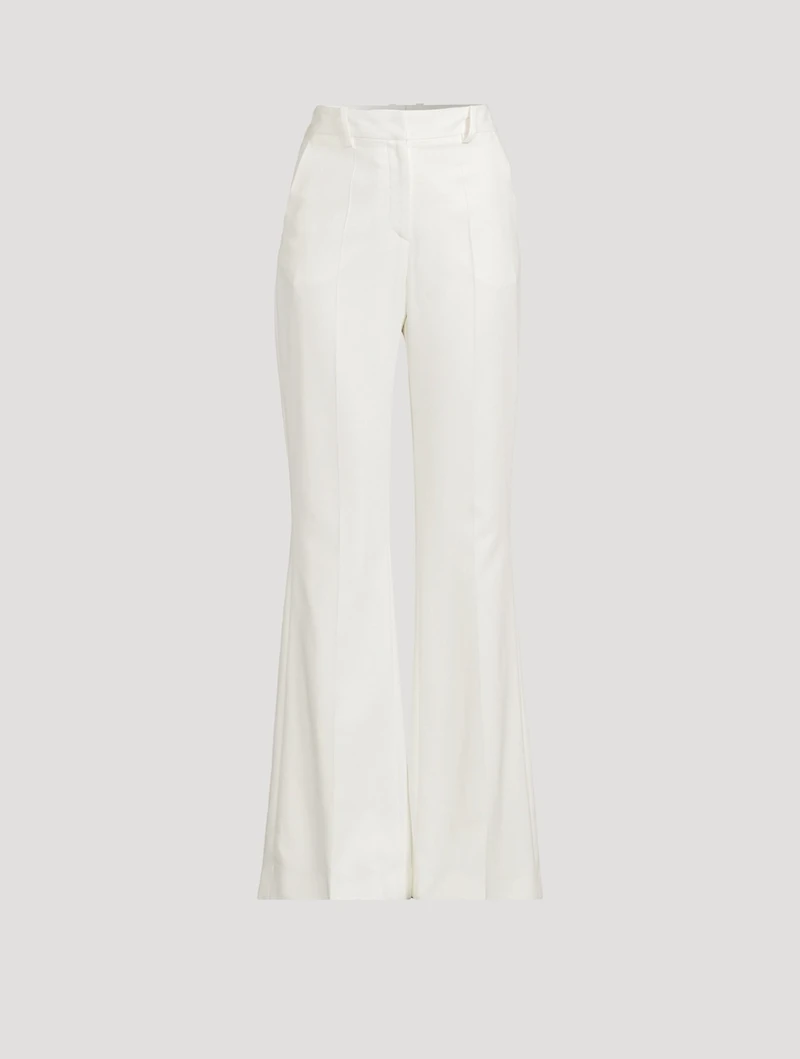 Crepe Flared Trousers