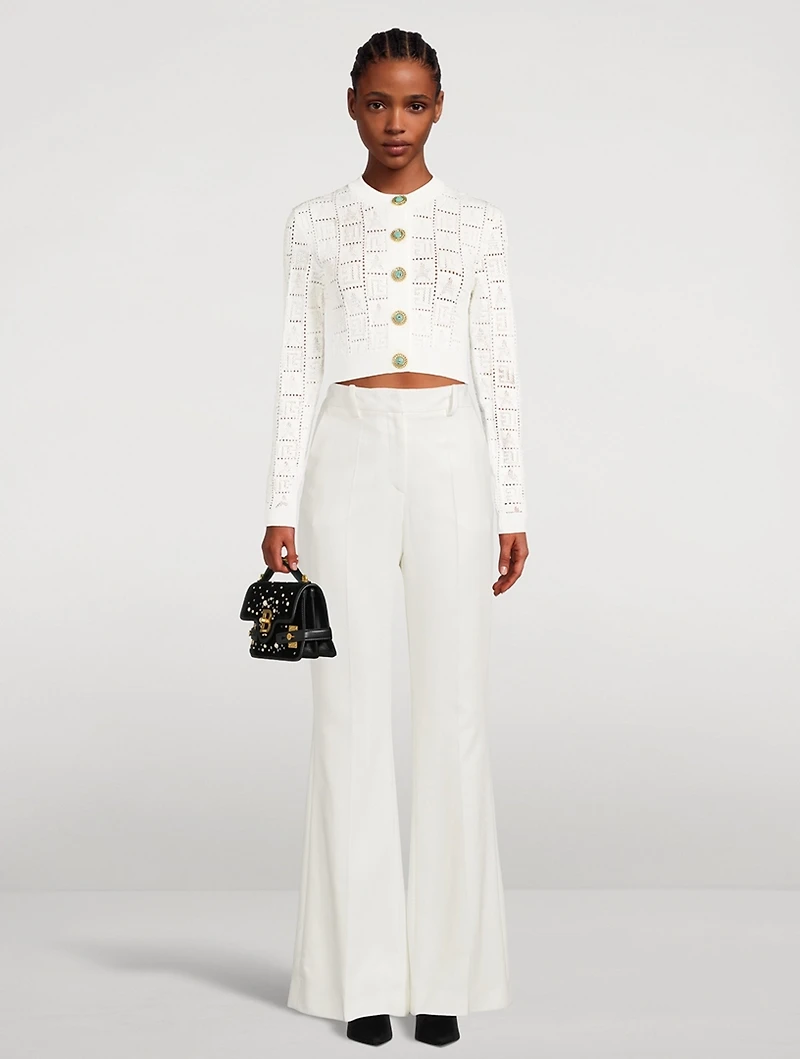 Crepe Flared Trousers