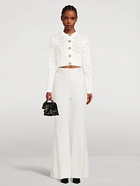 Crepe Flared Trousers