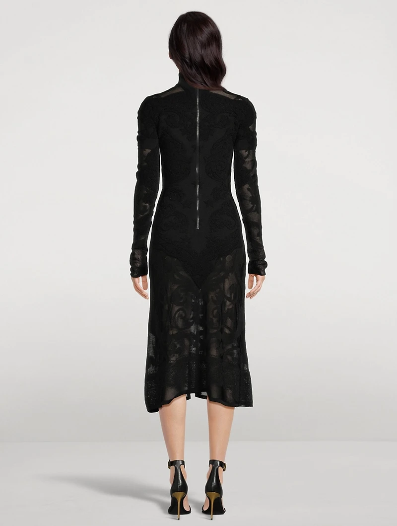 Baroque Fine Knit Midi Dress