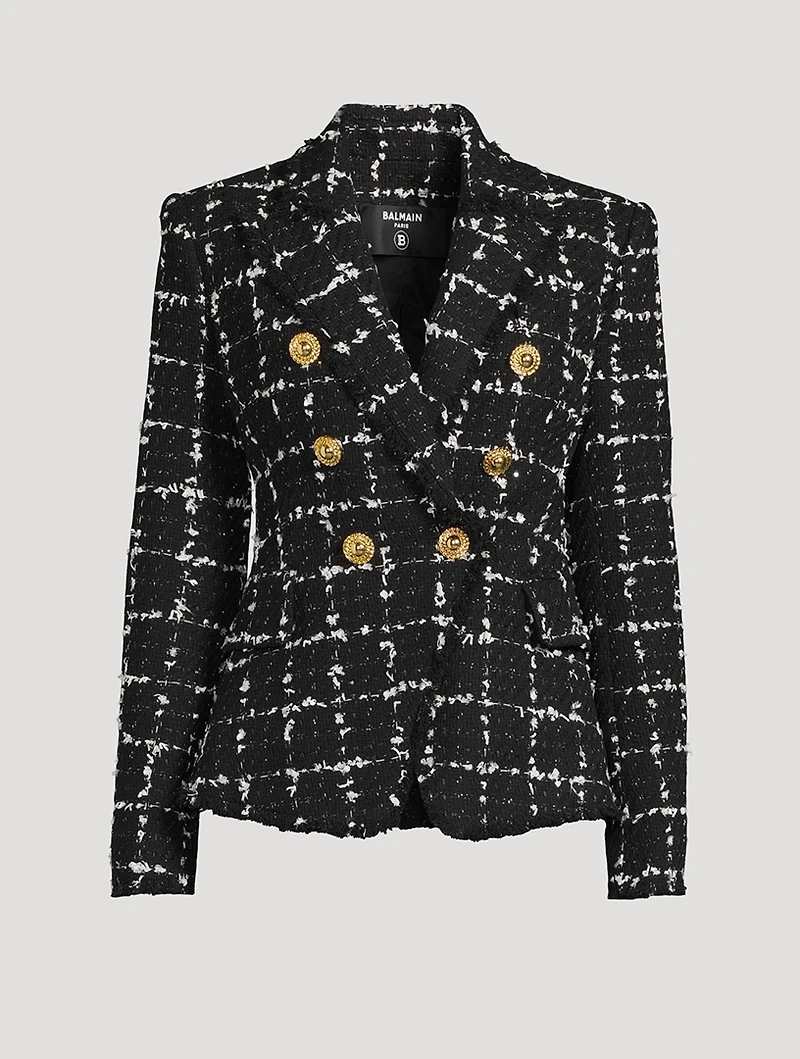 Tweed Double-Breasted Blazer