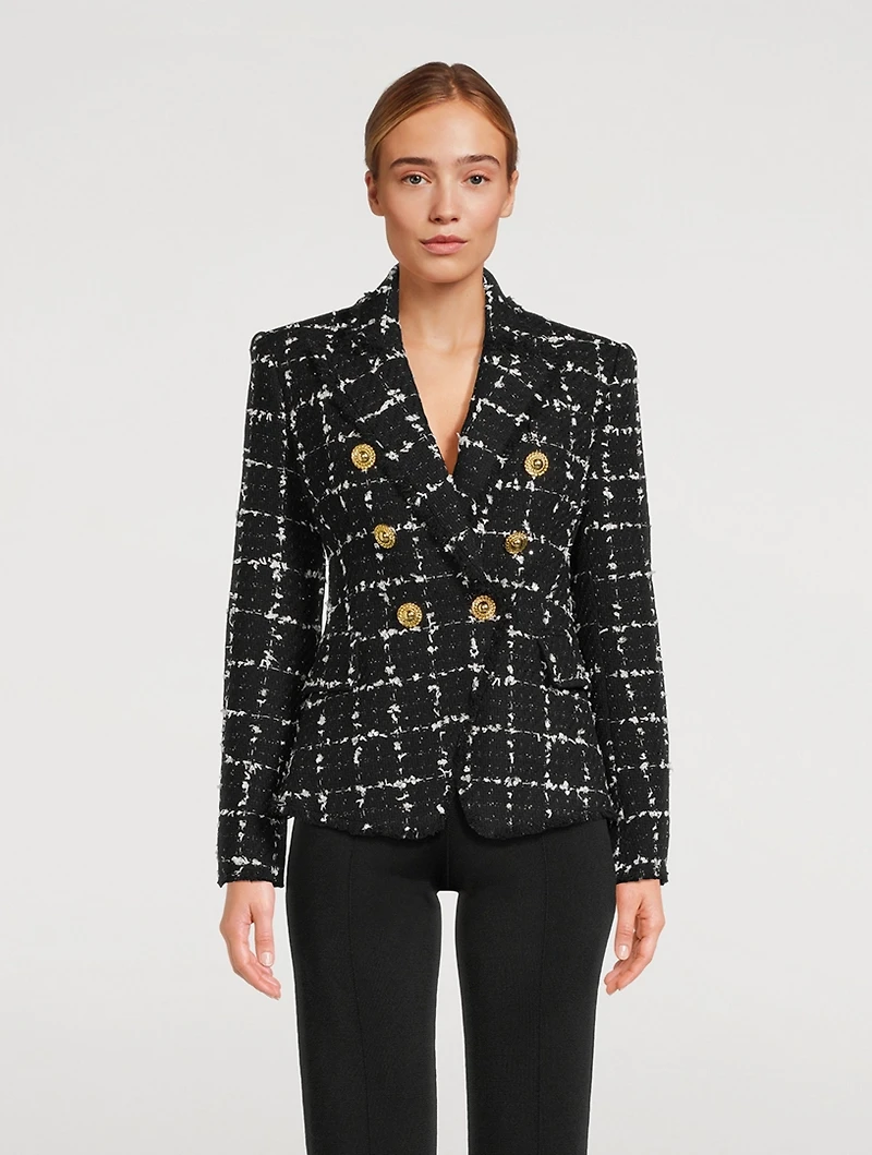 Tweed Double-Breasted Blazer