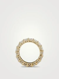 Mix & Match 18K Gold Band With Oval And Emerald Diamonds