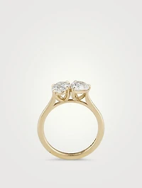 Moi-et-Toi 18K Gold Ring With Pear And Oval Diamonds