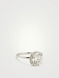 Signature 18K White Gold Solitaire Round Diamond Ring