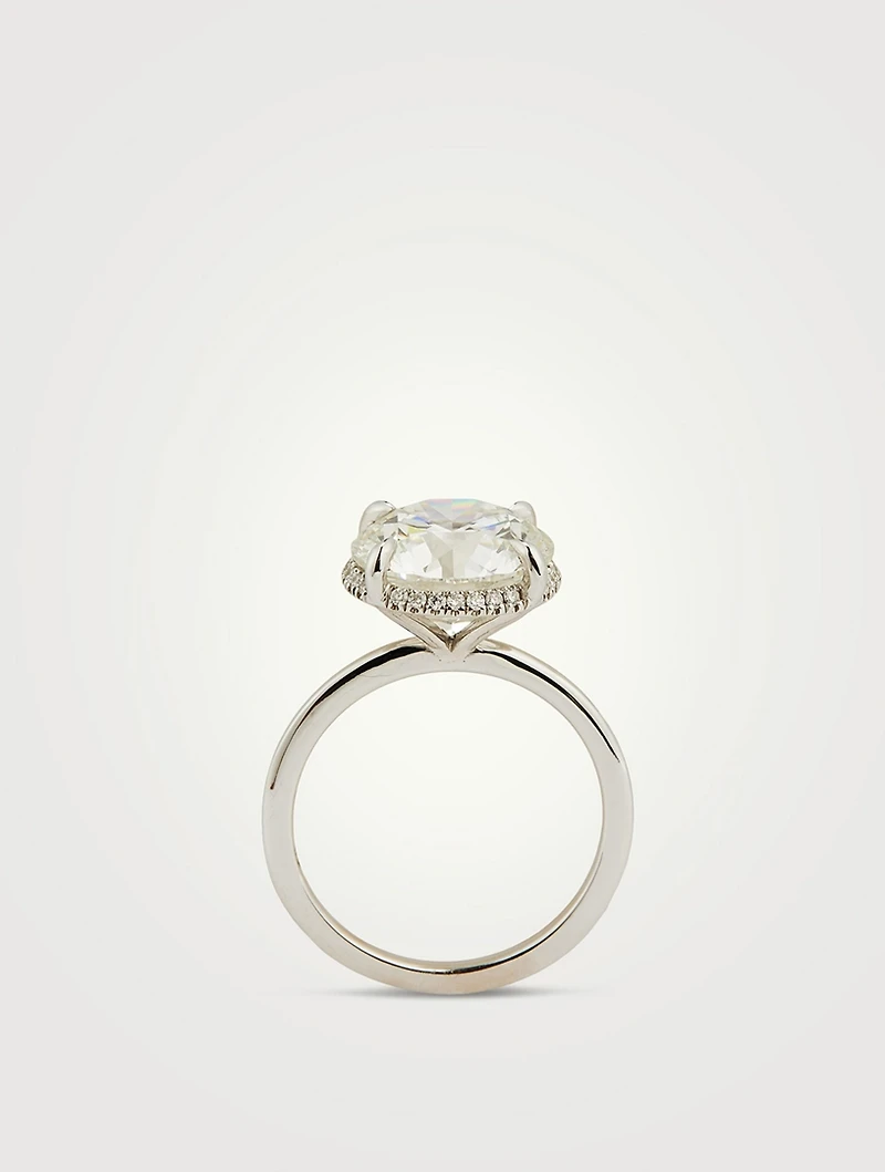 Signature 18K White Gold Solitaire Round Diamond Ring