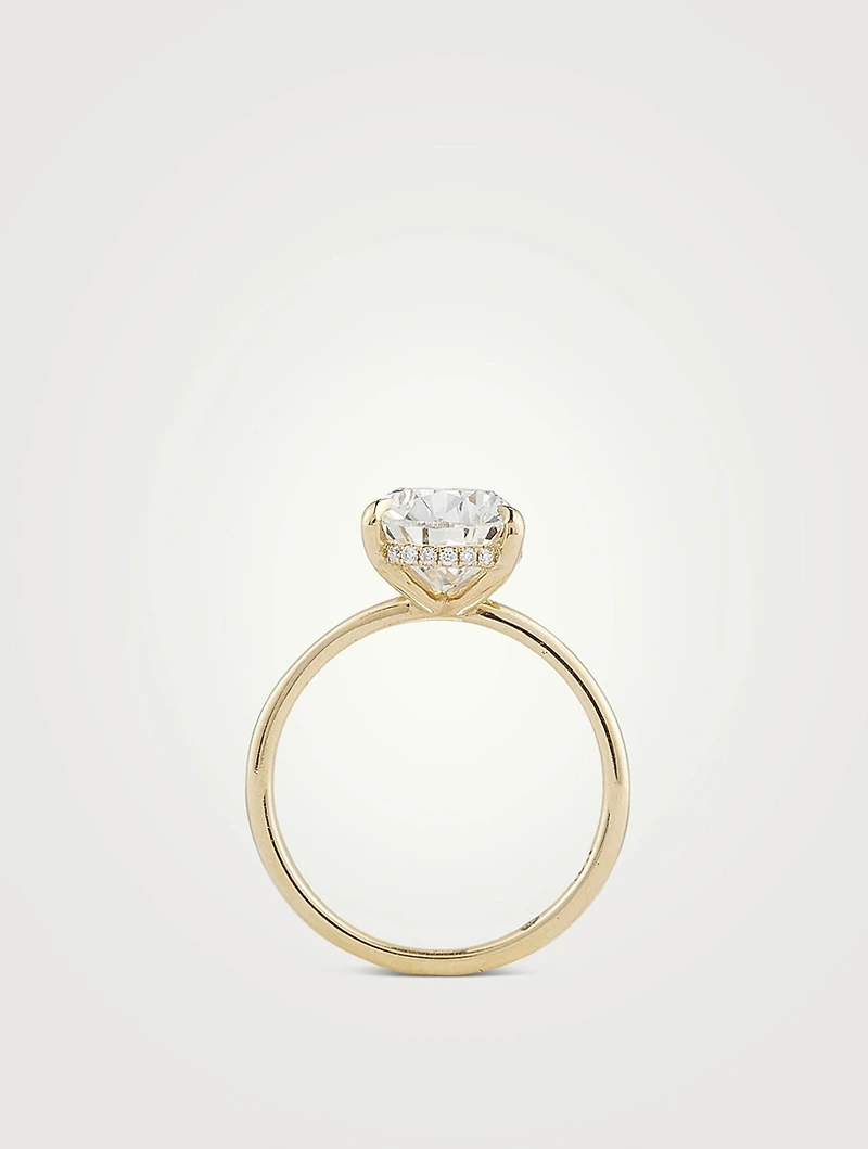 Signature 18K Gold Solitaire Pear Diamond Ring
