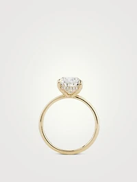 Signature 18K Gold Solitaire Pear Diamond Ring