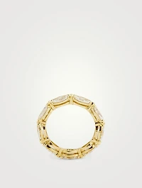 Signature 18K Gold Band With Marquise Diamonds