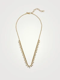 Luxe 14K Gold Fringe Necklace With Diamonds