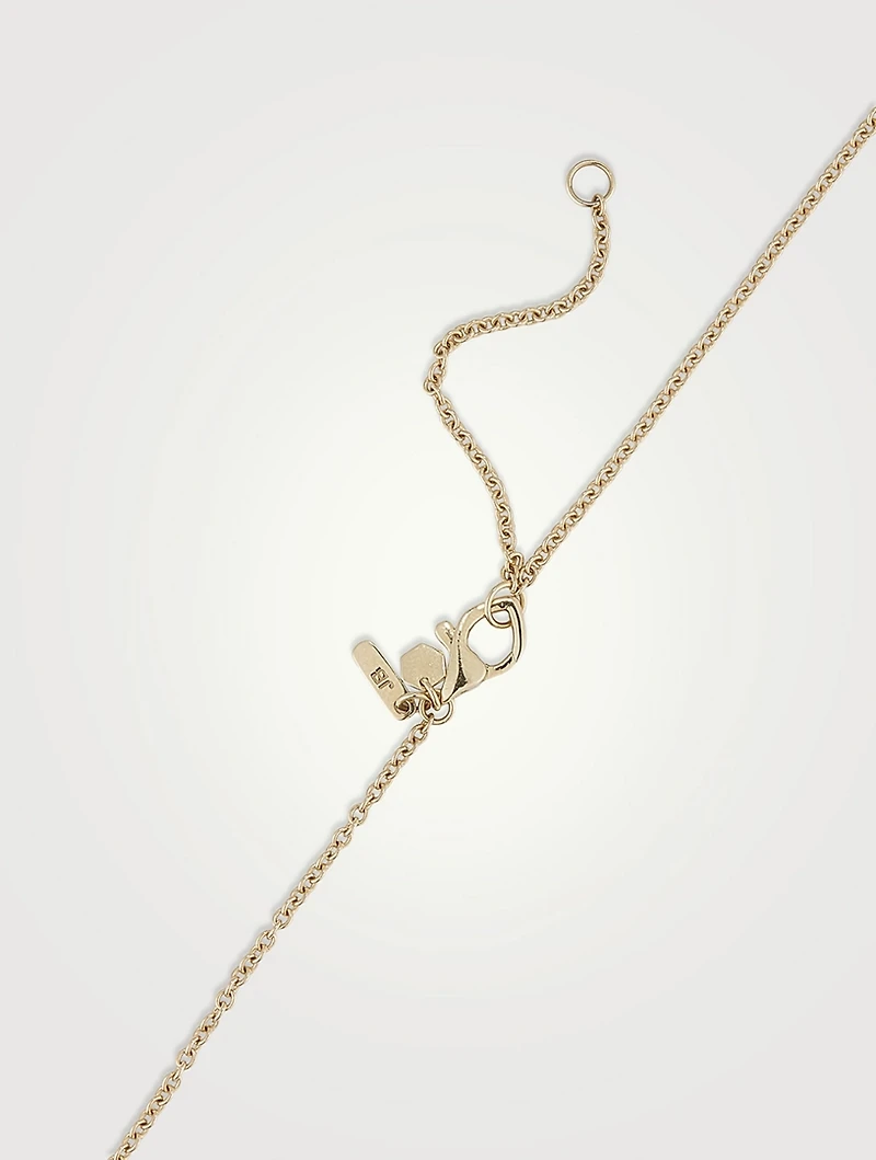 Luxe 14K Gold Droplet Necklace With Pear Diamonds