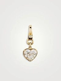 Luxe 14K Gold Heart Diamond Medallion