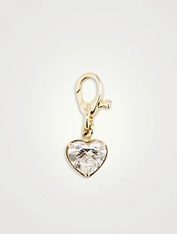 Luxe 14K Gold Heart Diamond Medallion