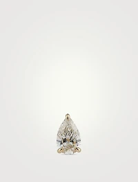 Mix & Match 14K Gold Pear Diamond Stud Earring