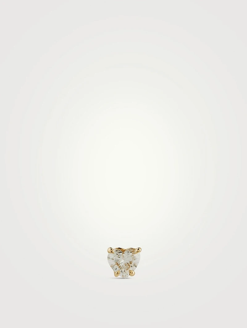 Mix & Match 14K Gold Heart Diamond Stud Earring