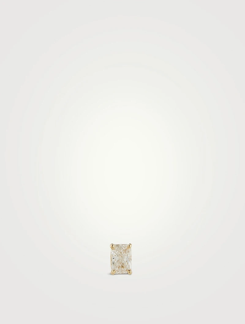 Mix & Match 14K Gold Emerald Diamond Stud Earring