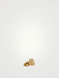 Mix & Match 14K Gold Oval Diamond Stud Earring