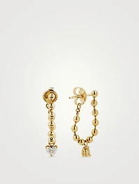 Luxe 14K Gold Droplet Earrings With Round Diamonds