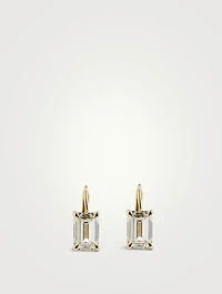 Signature 14K Gold Huggies With Emerald Diamonds