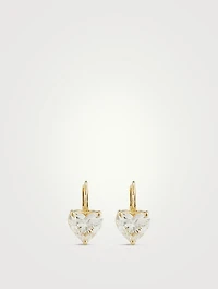 Signature 14K Gold Huggies With Heart Diamonds