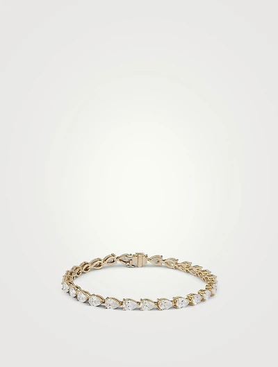 Signature 14K Gold East-West Bracelet With Pear Diamonds