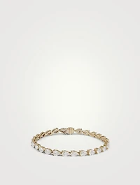 Signature 14K Gold East-West Bracelet With Pear Diamonds