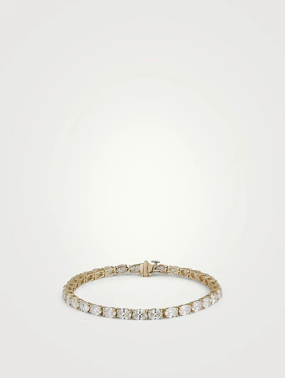 Signature 14K Gold East-West Bracelet With Oval Diamonds