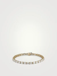 Signature 14K Gold East-West Bracelet With Oval Diamonds