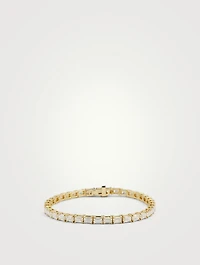 Signature 14K Gold East-West Bracelet With Emerald Diamonds