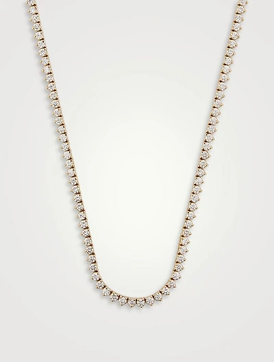 Signature 14K Gold Tennis Necklace With Diamonds