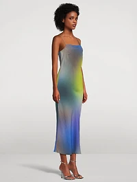 Mannaha Slip Dress Blur Print