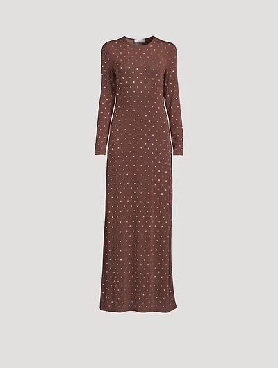 Crystal-Embellished Long Dress