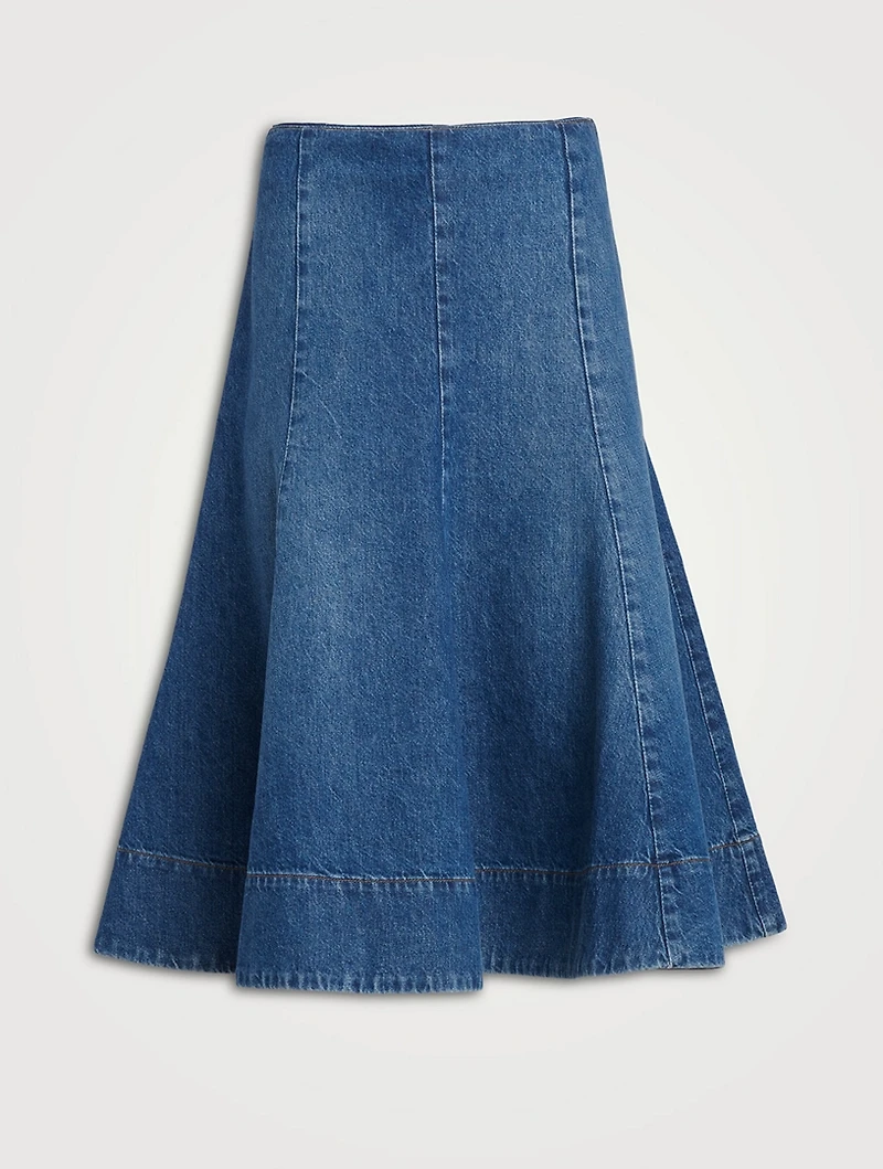 The Lennox Denim Midi Skirt