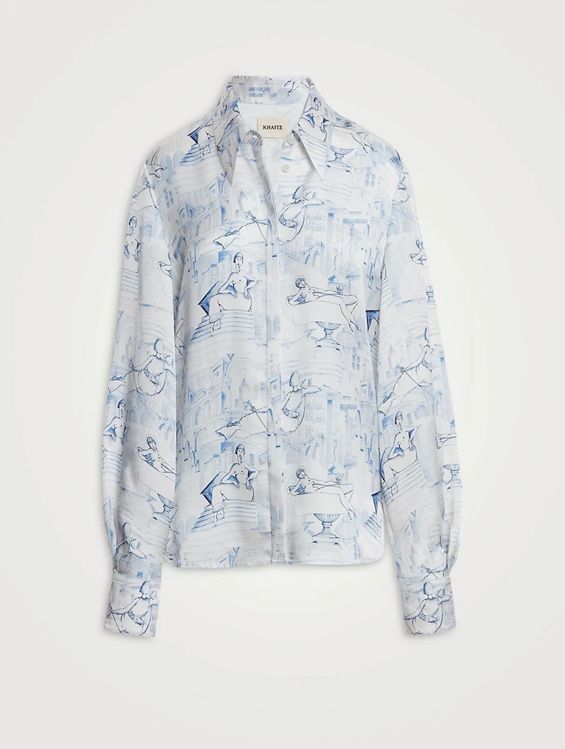 The Minta Printed Satin Shirt