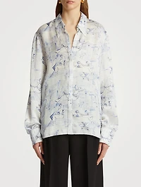 The Minta Printed Satin Shirt