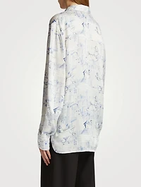 The Minta Printed Satin Shirt