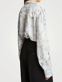 The Minta Printed Satin Shirt