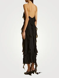 The Pim Ruffled Silk Slip Dress