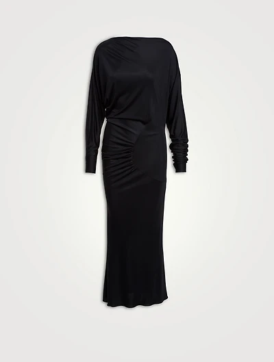 The Oron Ruched Maxi Dress