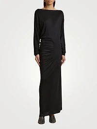 The Oron Ruched Maxi Dress