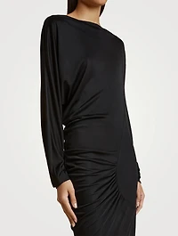 The Oron Ruched Maxi Dress