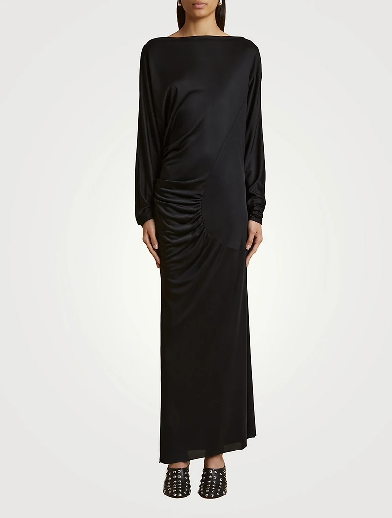 The Oron Ruched Maxi Dress