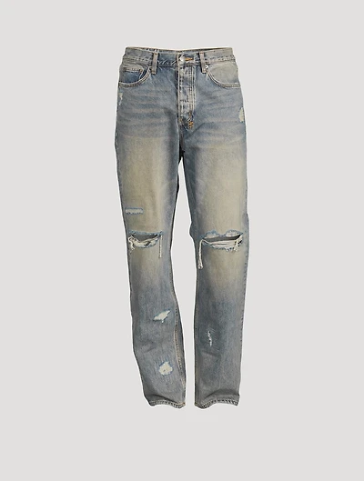 Anti K Throw Bak Trash Straight-Leg Jeans