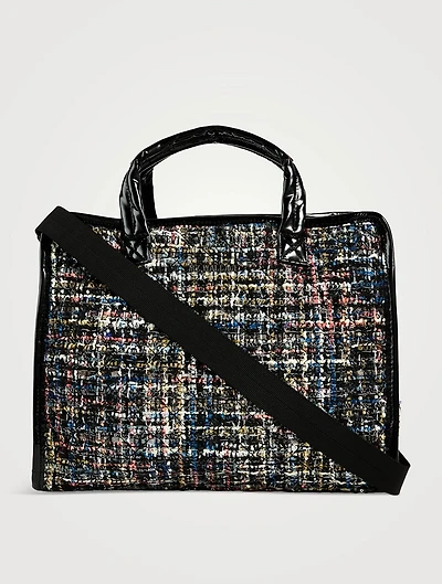 Medium Metro Box Tweed Tote Bag