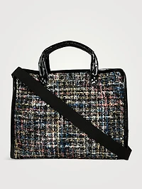 Medium Metro Box Tweed Tote Bag