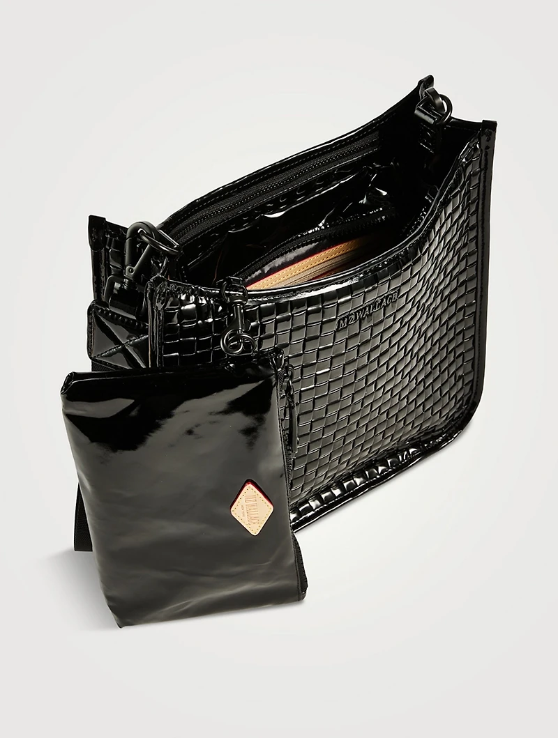 Box Woven Crossbody Bag