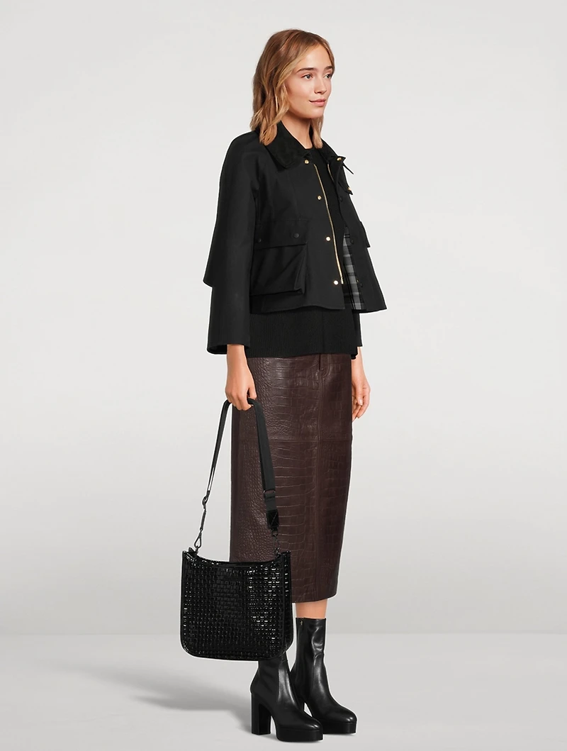 Box Woven Crossbody Bag