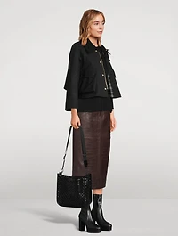 Box Woven Crossbody Bag