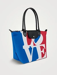 Longchamp x Robert Indiana Medium Le Pliage Shoulder Bag